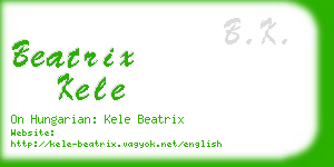 beatrix kele business card